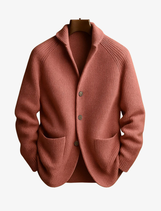 Edith | Tailored Button-Front Knit Cardigan - Pink