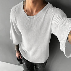 Ann | Caden Knit Pullover - White
