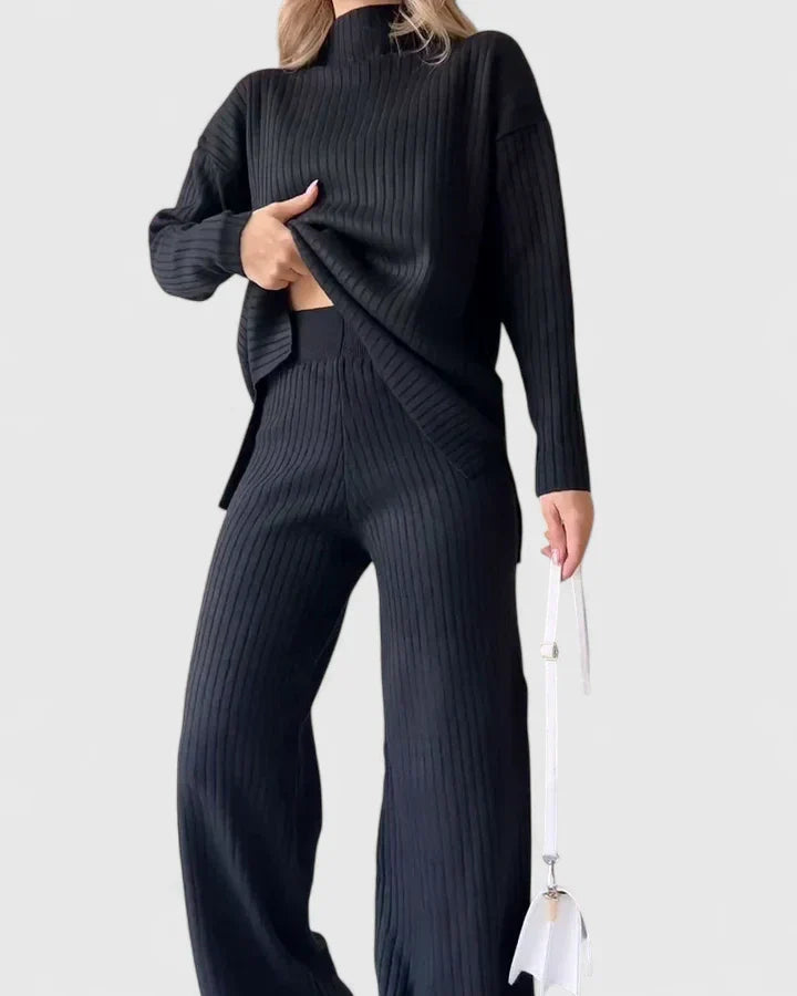 Lucille | Sophisticated Two-Piece Set - Black