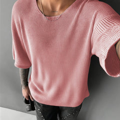 Ann | Caden Knit Pullover - Pink
