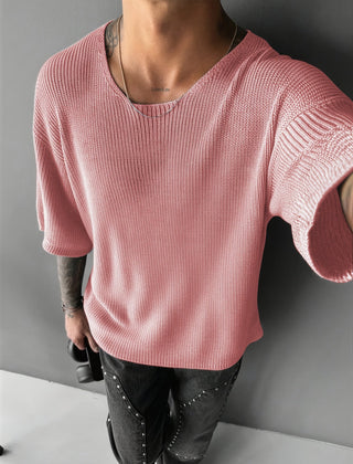 Ann | Caden Knit Pullover - Pink