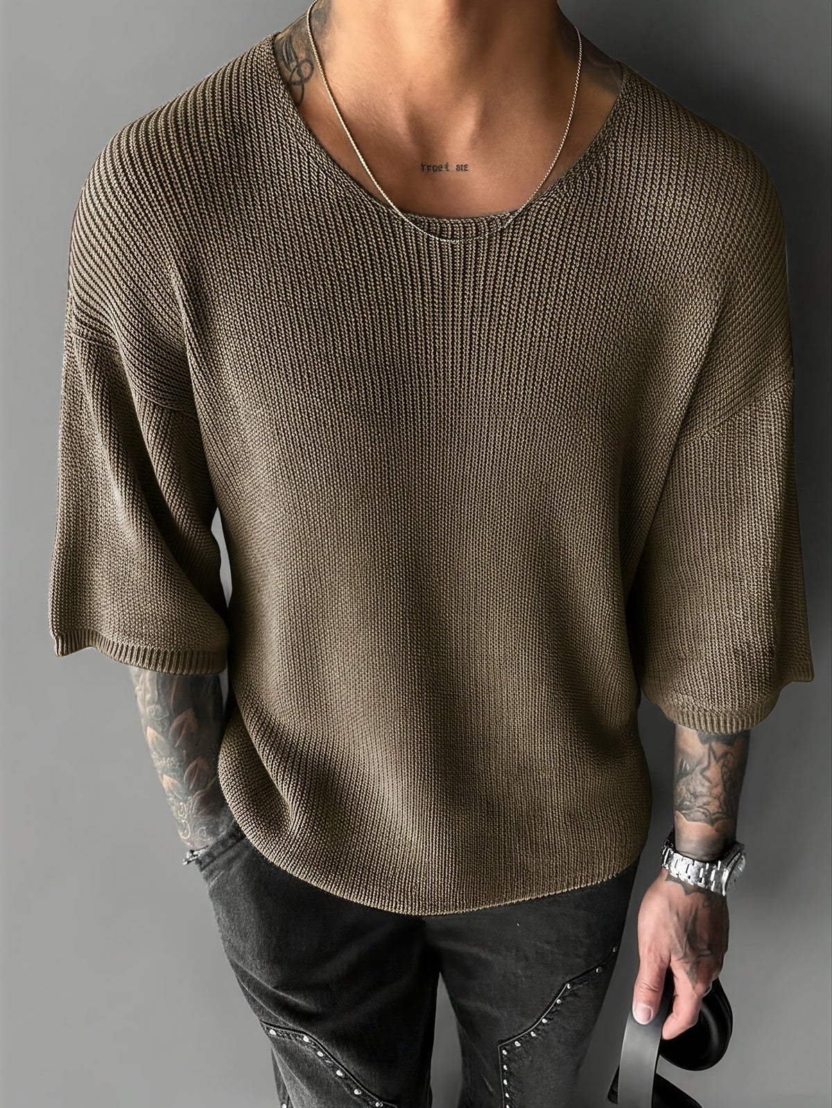 Ann | Caden Knit Pullover - Coffee