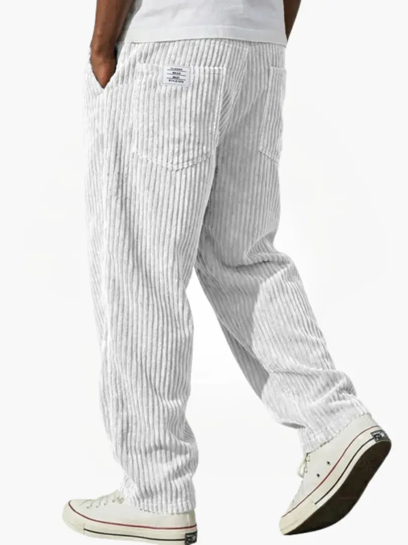 Wanda | Men's Corduroy Trousers - White