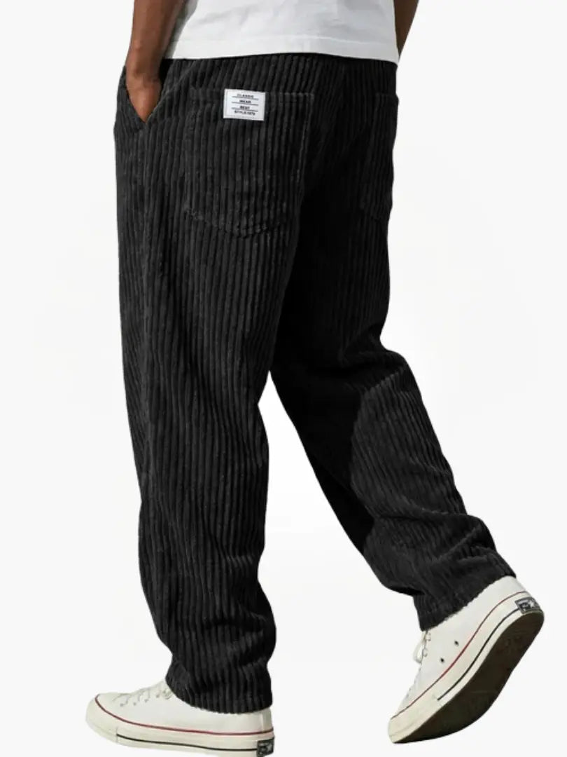 Wanda | Men's Corduroy Trousers - Black