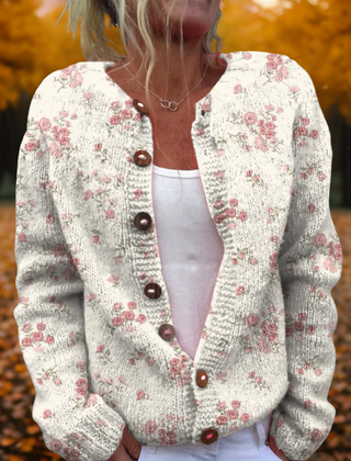 Julie | Pink Rose Cardigan - MultiColor