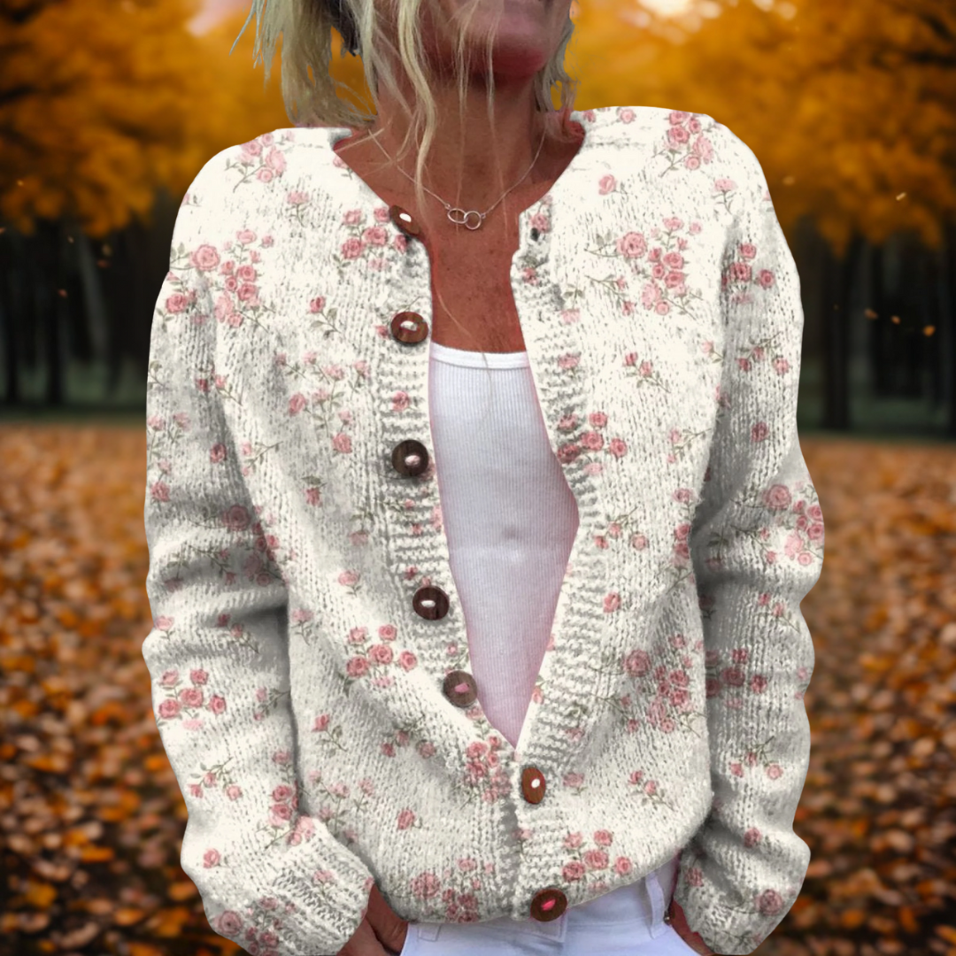 Julie | Pink Rose Cardigan - MultiColor