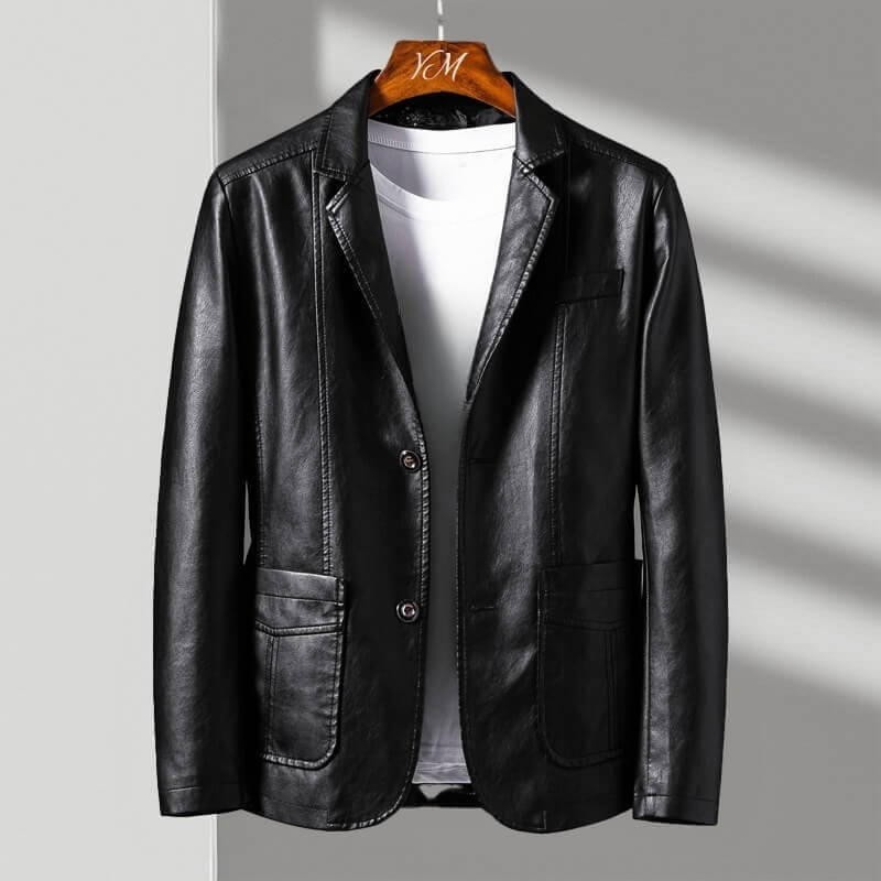 Christine | ZARI – ALESSANDRO VERDI LEATHER JACKET - Obsidian Black