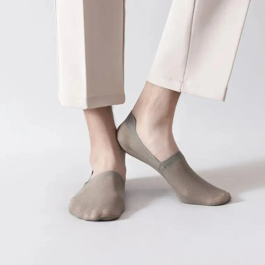 Vivian | Invisible Breathable Anti-Slip Socks - Light Gray