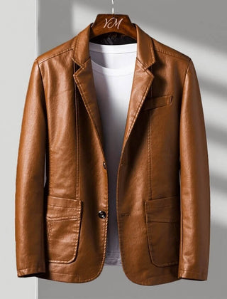 Christine | ZARI – ALESSANDRO VERDI LEATHER JACKET - Cognac Brown