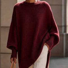 Susan | Maris Drape Sweater - Burgundy
