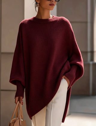 Susan | Maris Drape Sweater - Burgundy