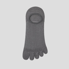 Jean | Invisible Breathable Anti-Slip Toe Socks - Dark Gray