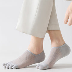 Jean | Invisible Breathable Anti-Slip Toe Socks - Light Gray