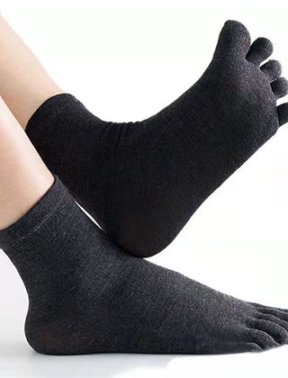 Irene | Breathable Cotton Toe Socks - Black