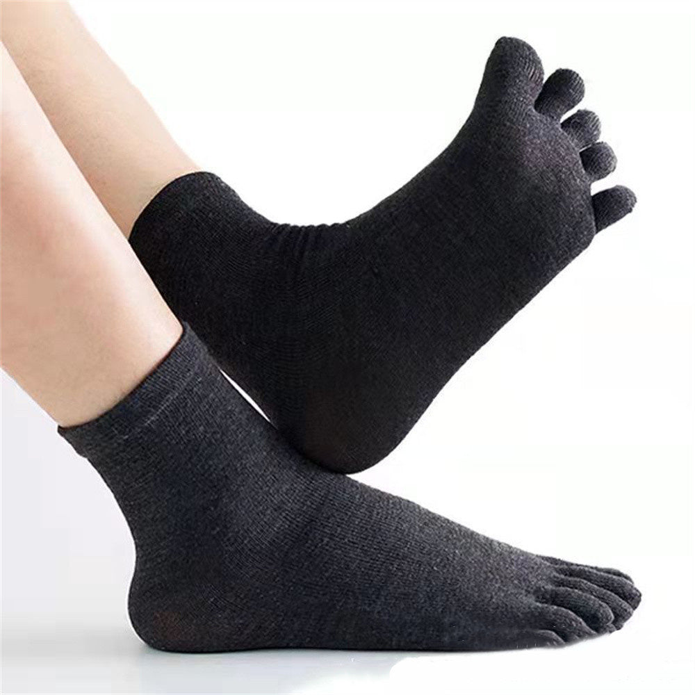 Irene | Breathable Cotton Toe Socks - Black