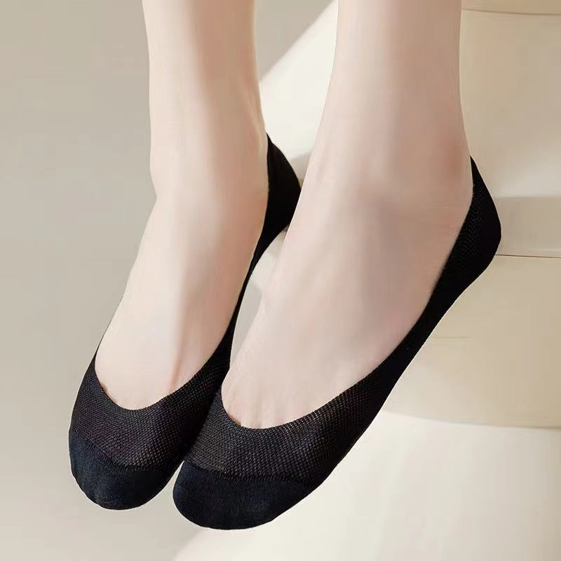 Diane | Ladies' Invisible Breathable Anti-Slip Socks - Black
