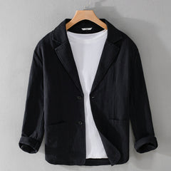 Edith | Leandro Linen Jacket - Black
