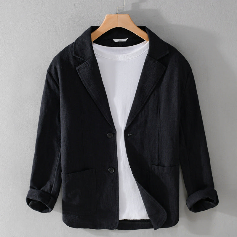 Edith | Leandro Linen Jacket - Black