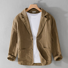 Edith | Leandro Linen Jacket - Coffee