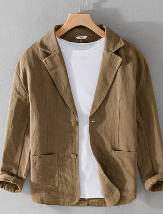 Edith | Leandro Linen Jacket - Coffee