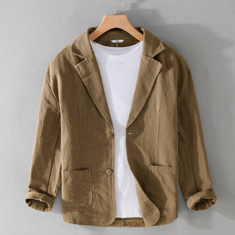 Edith | Leandro Linen Jacket - Coffee