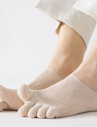 Jean | Invisible Breathable Anti-Slip Toe Socks - Beige