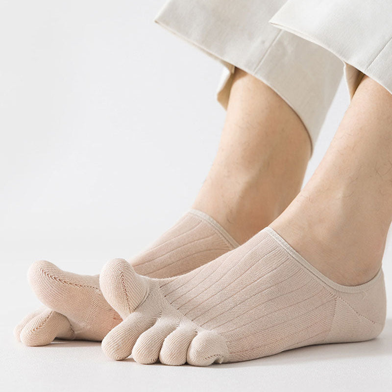 Jean | Invisible Breathable Anti-Slip Toe Socks - Beige