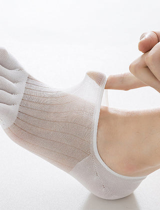 Jean | Invisible Breathable Anti-Slip Toe Socks - White