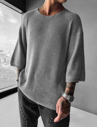 Ann | Caden Knit Pullover - Grey