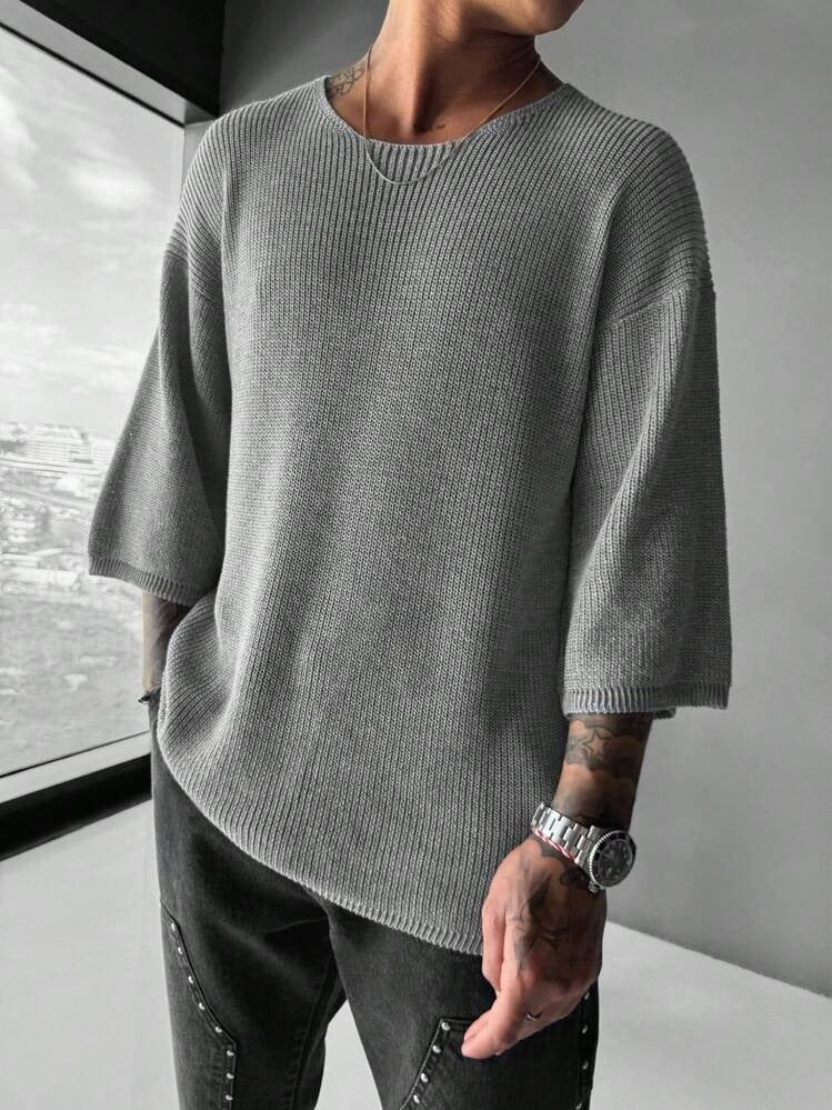 Ann | Caden Knit Pullover - Grey