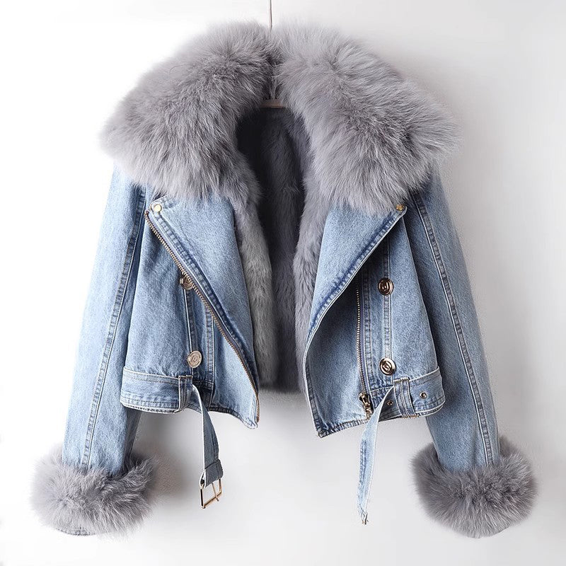 Christine | Olivia Klein Luxurious Denim Coat - Light blue