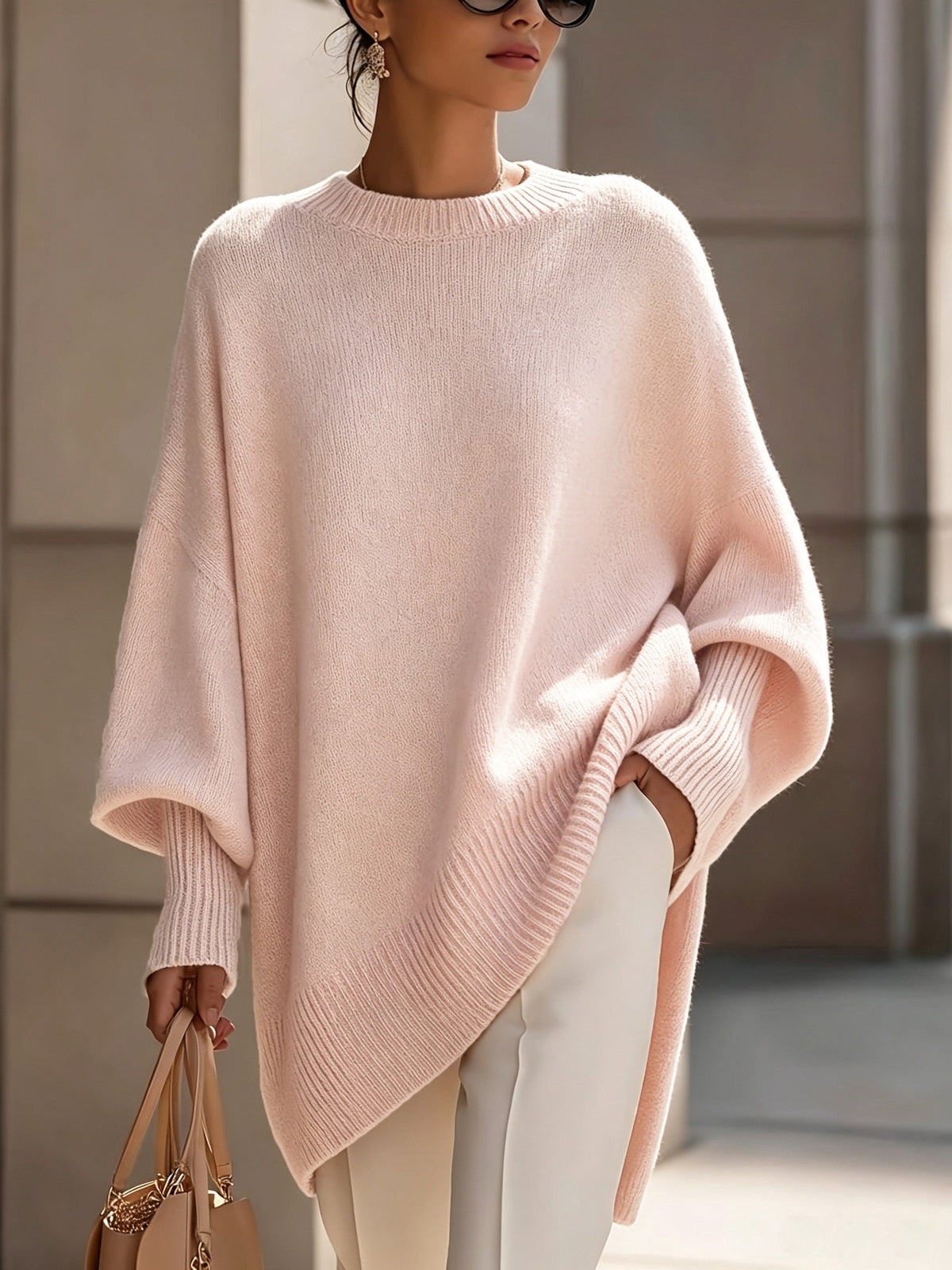 Susan | Maris Drape Sweater - Pink