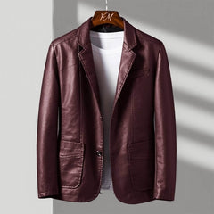 Christine | ZARI – ALESSANDRO VERDI LEATHER JACKET - Burgundy Red
