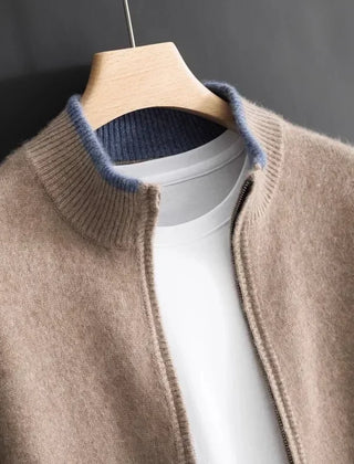 Gladys | Riku Cashmere Zip Jacket - Khaki