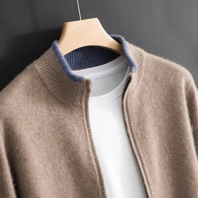 Gladys | Riku Cashmere Zip Jacket - Khaki