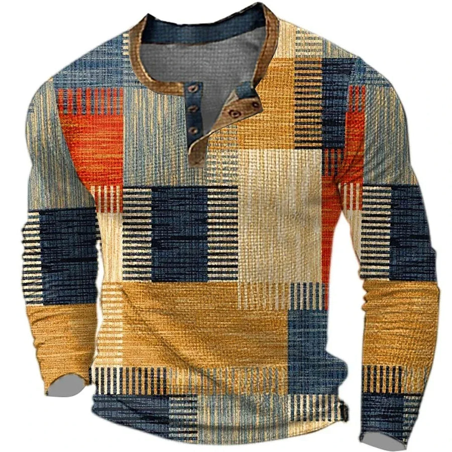 Judith | Multicolor Long Sleeve Shirt - Brown
