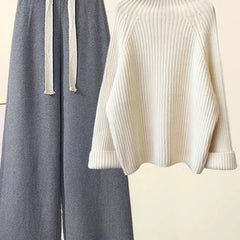 Marie | AUTUMN WINTER KNITWEAR SET - Gray & White