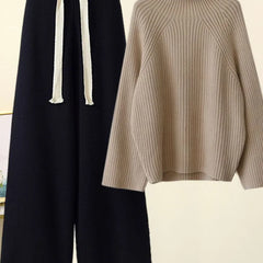 Marie | AUTUMN WINTER KNITWEAR SET - Black & Khaki
