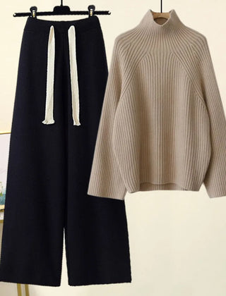 Marie | AUTUMN WINTER KNITWEAR SET - Black & Khaki