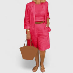 Lucille | Elegant Suit 2-Piece Set - Red