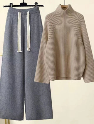 Marie | AUTUMN WINTER KNITWEAR SET - Gray & Khaki