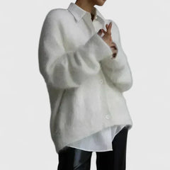 Doris | Comfortable Cardigan - White