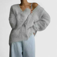 Doris | Comfortable Cardigan - Light Gray