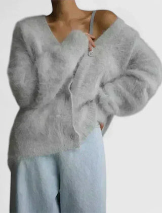 Doris | Comfortable Cardigan - Light Gray
