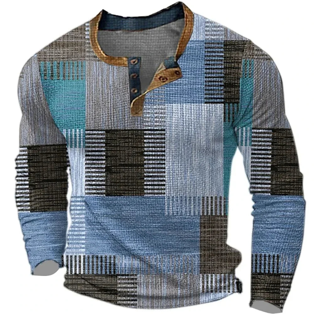 Judith | Multicolor Long Sleeve Shirt - Blue