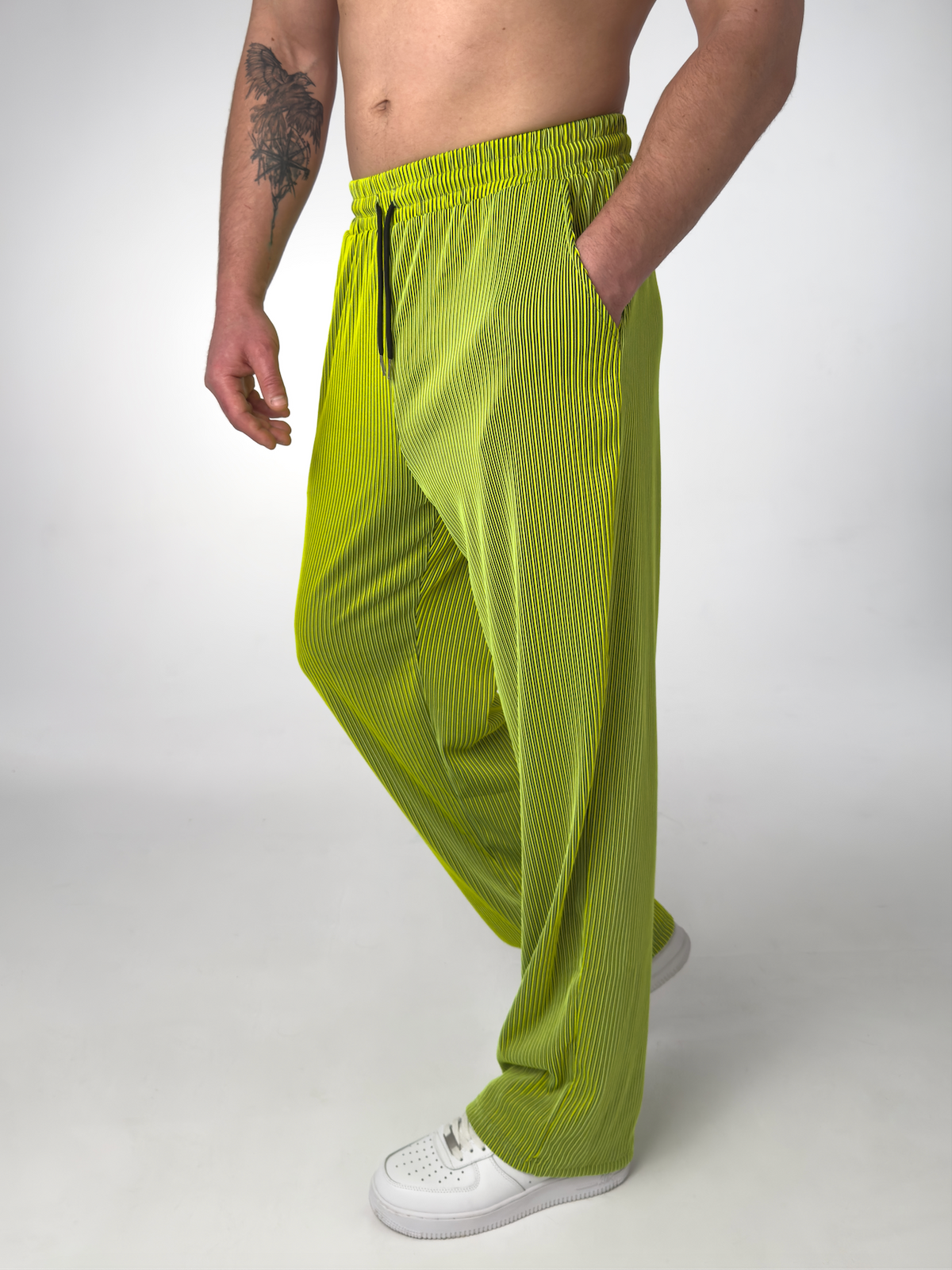 Shirley | Ellison Fluid Pant - Fluorescent Green