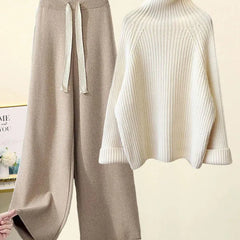 Marie | AUTUMN WINTER KNITWEAR SET - Khaki & White