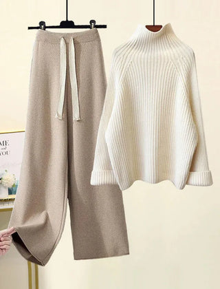 Marie | AUTUMN WINTER KNITWEAR SET - Khaki & White