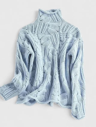 Donna | ZENDRIELLE – ELEGANT SWEATER WITH LUXURIOUS WARMTH - Blue
