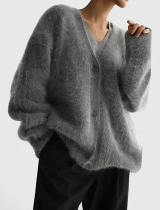 Doris | Comfortable Cardigan - Dark Gray